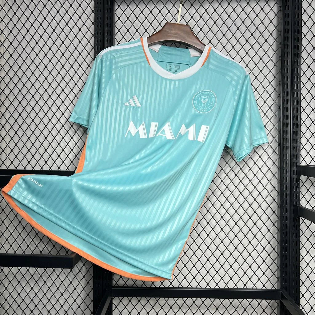 Inter Miami Maillot foot 2024/2025 Third Vert Bleu Version Retro