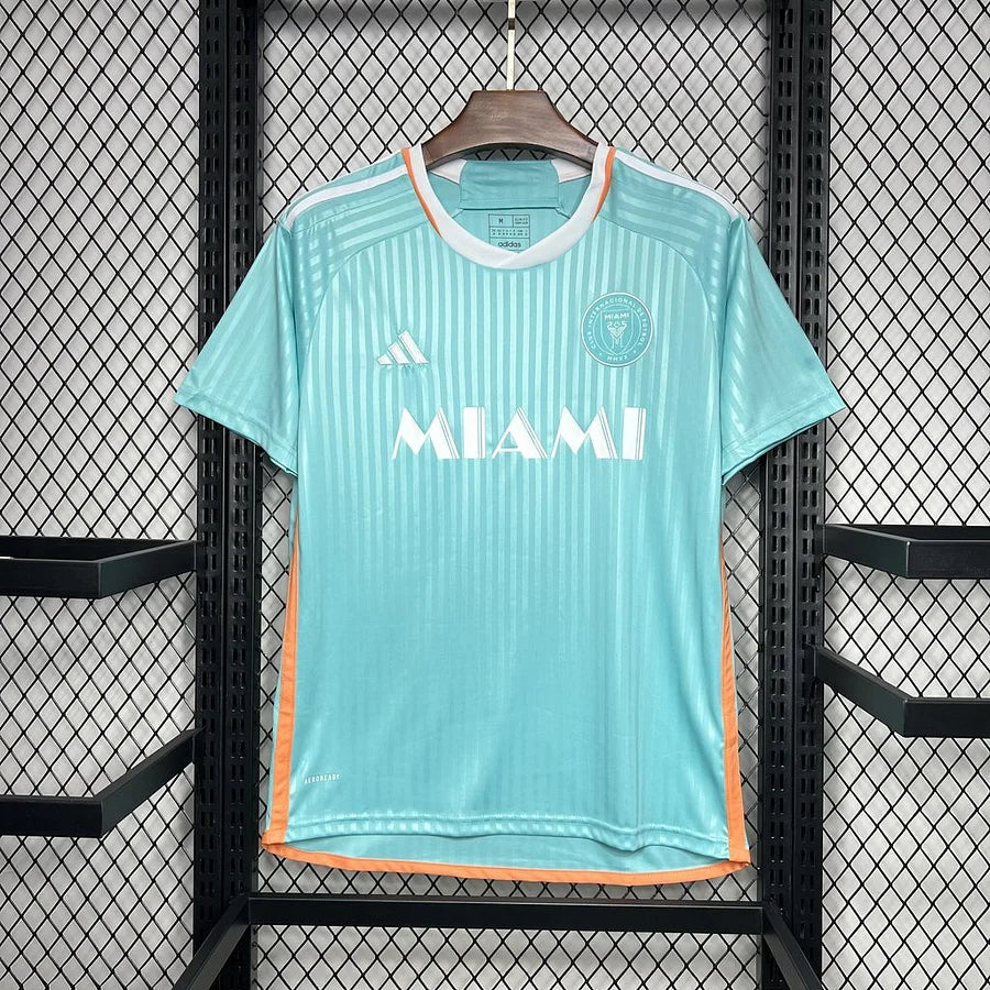 Inter Miami Maillot foot 2024/2025 Third Vert Bleu Version Retro