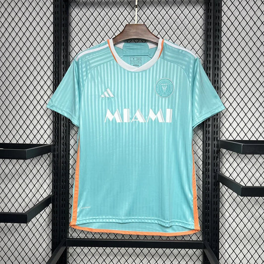 Inter Miami Maillot foot 2024/2025 Third Vert Bleu Version Retro